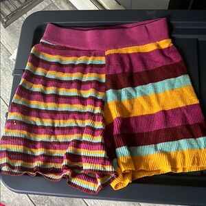 Free People knit Colorful Striped Women's Short